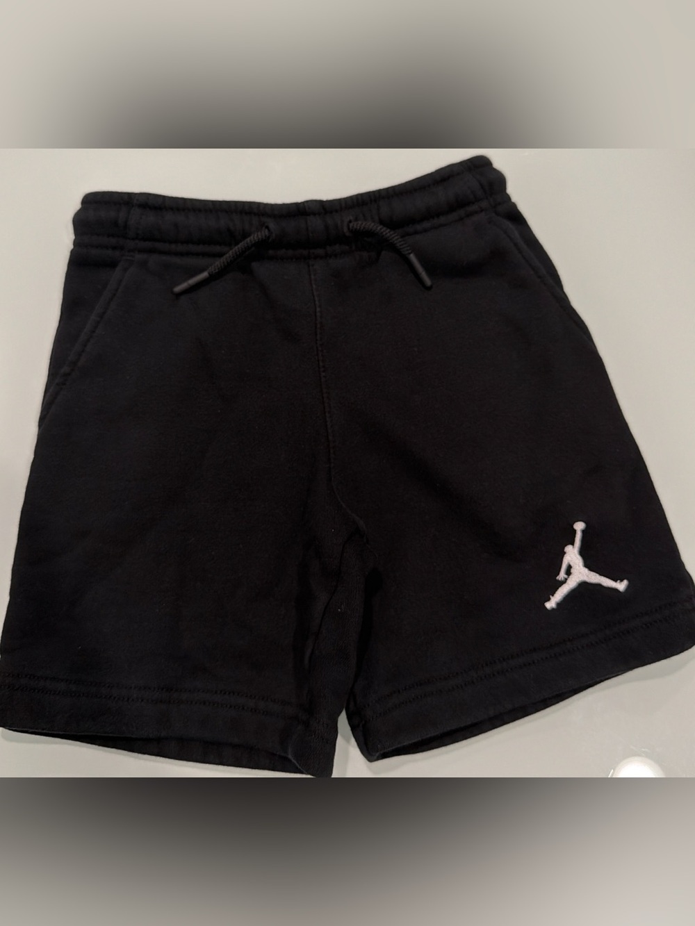 Jordan Black Shorts with White Jumpman Accent